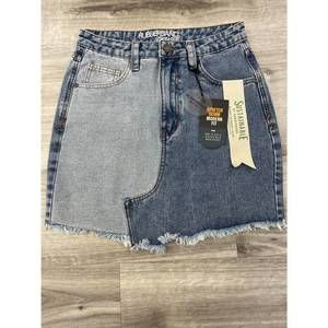 NEW RUBBERBAND reconstructed denim skirt in denim